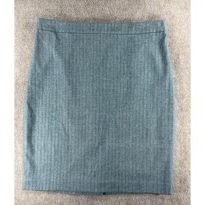 Banana‎ Republic Teal Herringbone Pencil Skirt Size 10 Lined Career Office